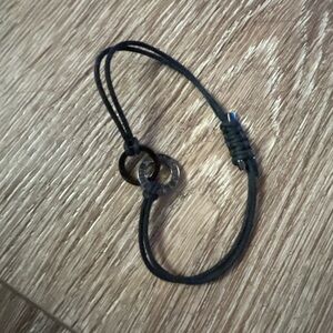 Swarovski Black Men's Slake Bracelet with Dual Rings